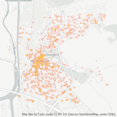 Heatmap für plz 74172