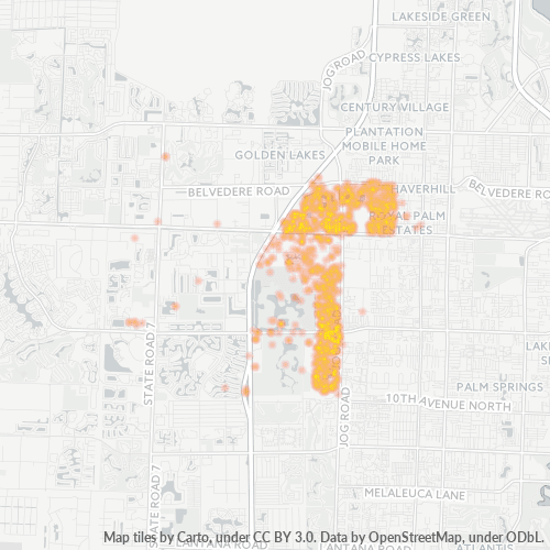 33413 Business Density Heatmap