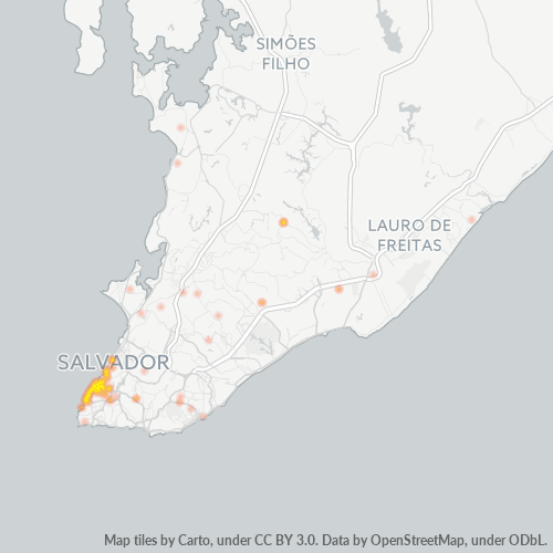 40080-000 Mapa de calor de densidad empresarial