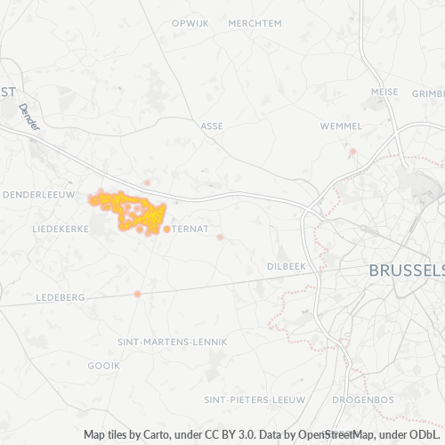 Heatmap voor postcode 1742