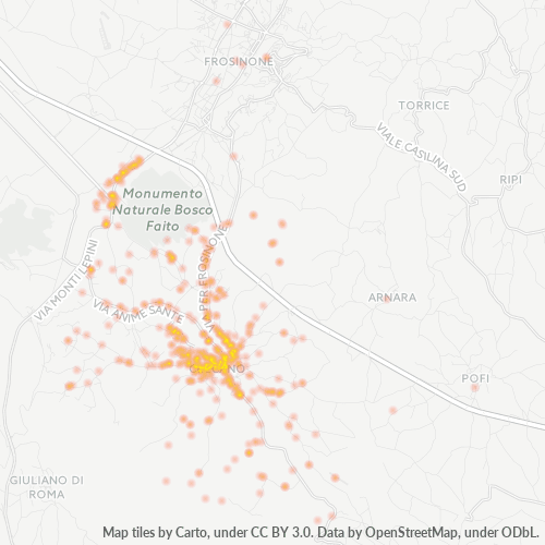 Mappa di calore per cap 03023
