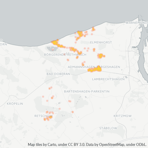 Heatmap für plz 18211