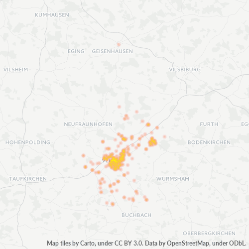 Heatmap für plz 84149
