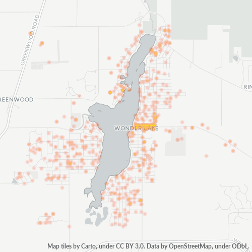 60097 Business Density Heatmap