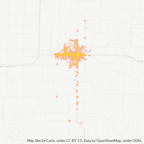 62837 Business Density Heatmap