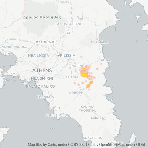 190 04 Χάρτης θερμότητας πυκνότητας επιχείρησης
