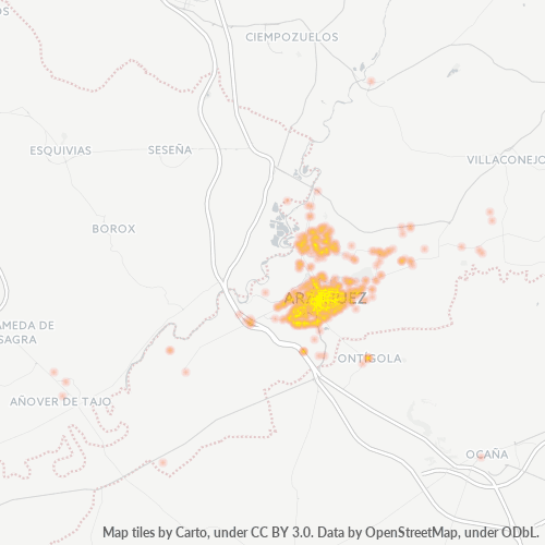 28300 Mapa de calor de densidad empresarial