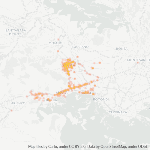 82011 Mappa di concentrazione per la densità di aziende