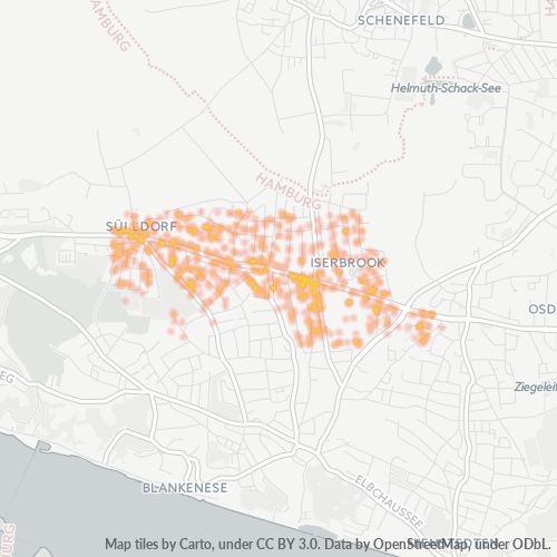 Heatmap für plz 22589