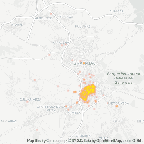18006 Mapa de calor de densidad empresarial