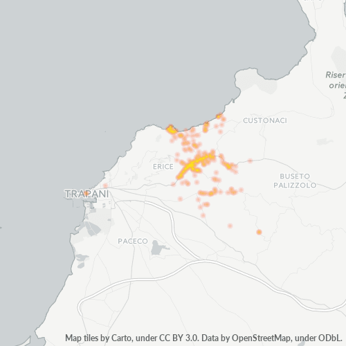 Mappa di calore per cap 91019