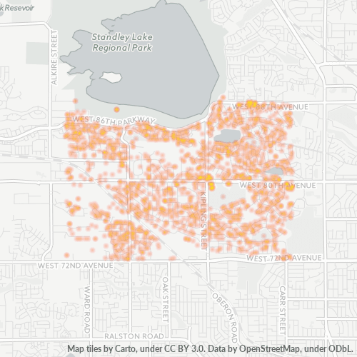 80005 Business Density Heatmap
