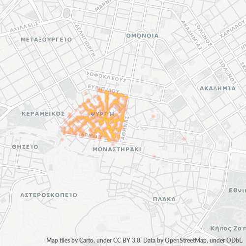 105 54 Χάρτης θερμότητας πυκνότητας επιχείρησης
