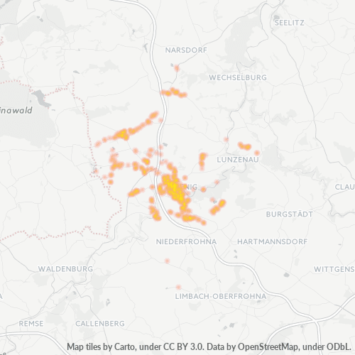 Heatmap für plz 09322