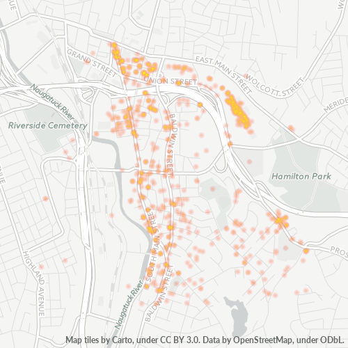 06706 Business Density Heatmap