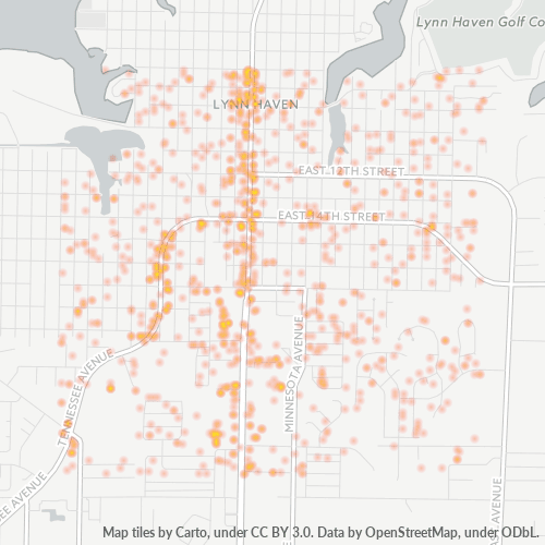 32444 Business Density Heatmap