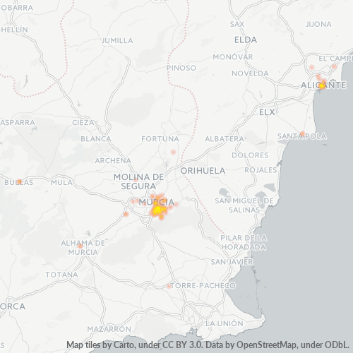 30012 Mapa de calor de densidad empresarial