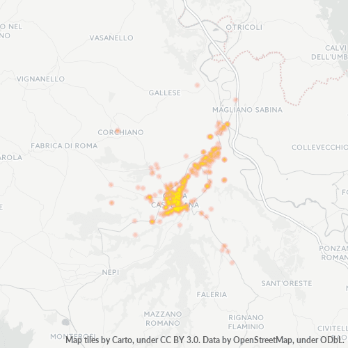 Mappa di calore per cap 01033