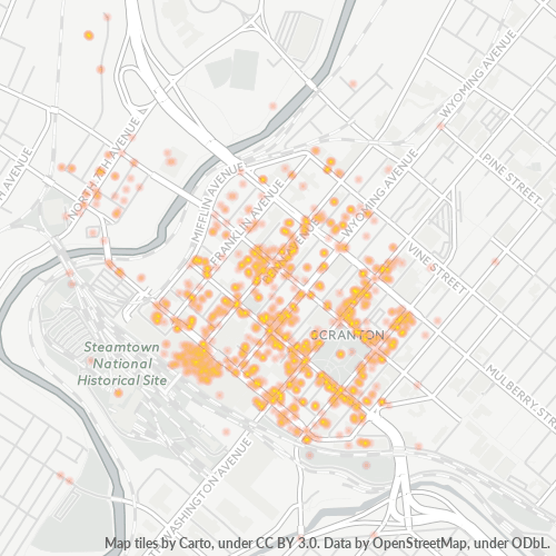 18503 Business Density Heatmap