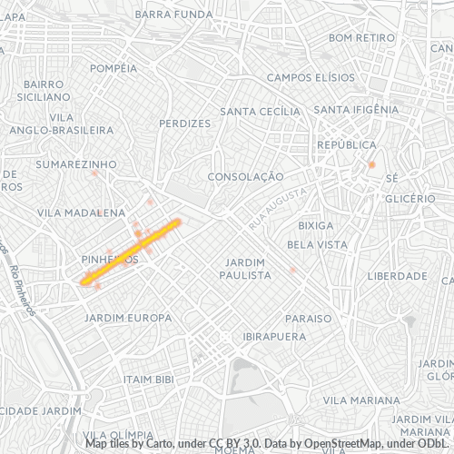05404-000 Mapa de calor de densidad empresarial