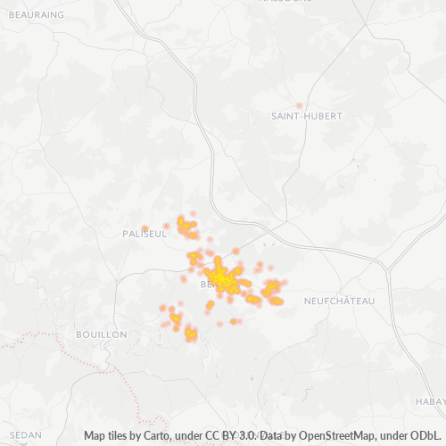 Heatmap voor postcode 6880