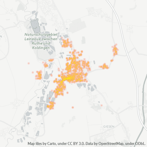 Heatmap für plz 31157