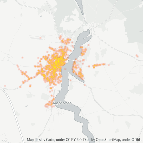 Heatmap für plz 16816