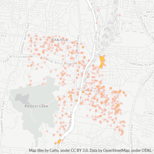 37220 Business Density Heatmap