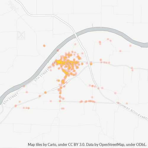 64067 Business Density Heatmap