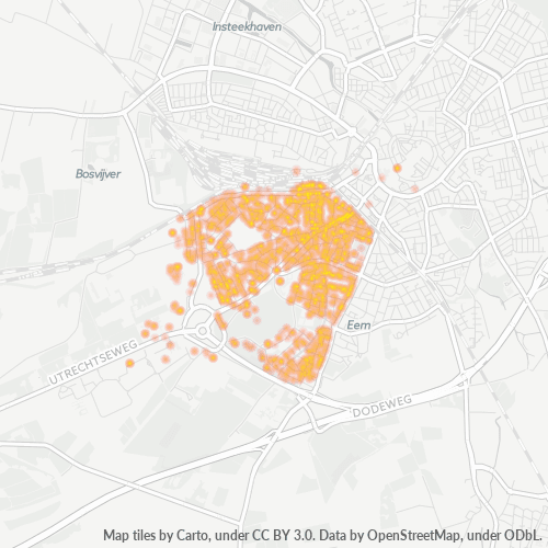 Heatmap voor postcode 3818