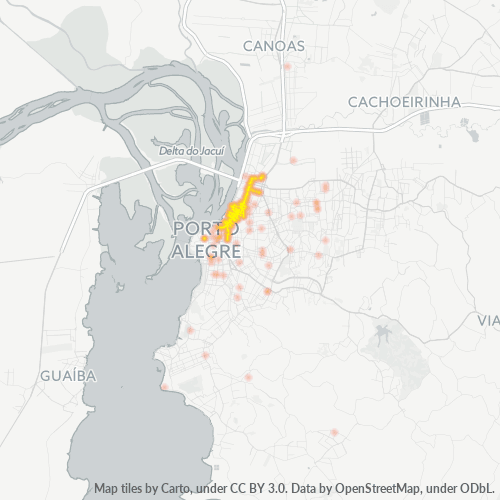 90220-000 Mapa de calor de densidad empresarial