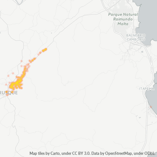 88352-000 Mapa de calor de densidad empresarial