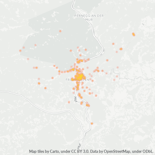 Heatmap für postleitzahl 8130