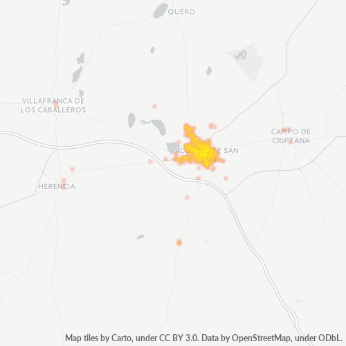 Mapa de calor para código postal 13600