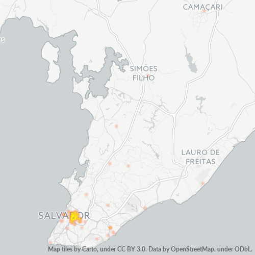 40255-000 Mapa de calor de densidad empresarial
