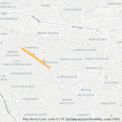 05012-000 Mapa de calor de densidad empresarial