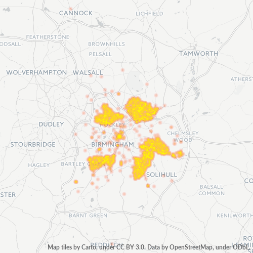 Heatmap for postal code B2