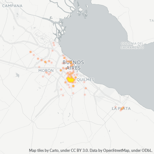 1826 Mapa de calor de densidad empresarial
