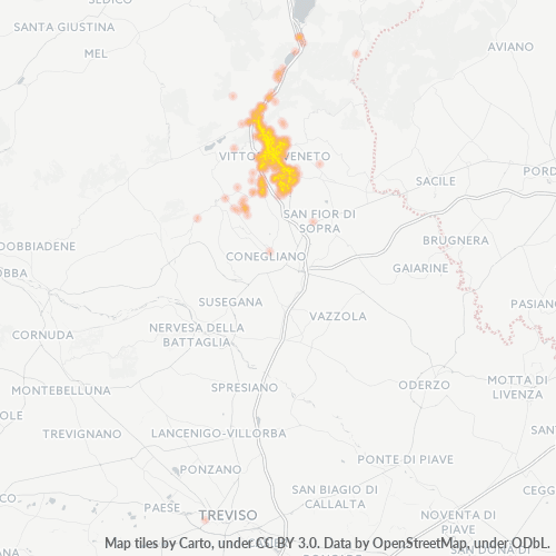Mappa di calore per cap 31029