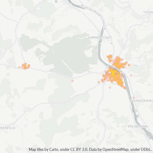 Heatmap für plz 97225