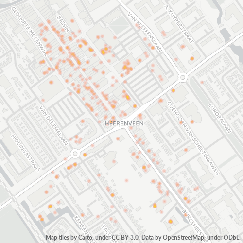 Heatmap voor postcode 8442