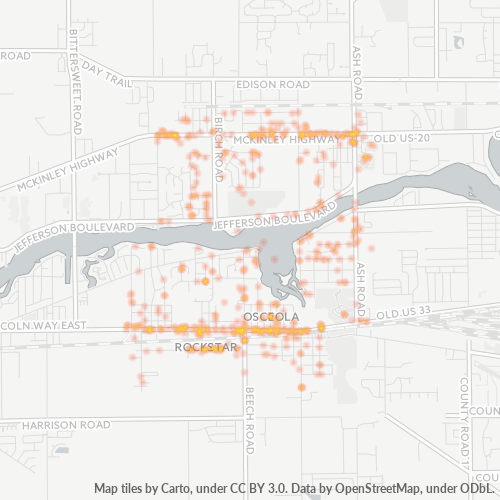 46561 Business Density Heatmap