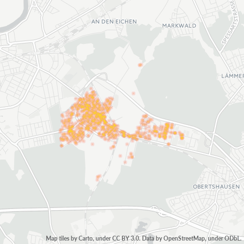 Heatmap für plz 63073