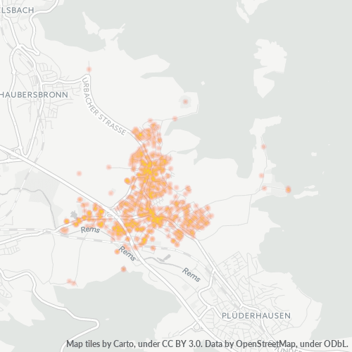 Heatmap für plz 73660