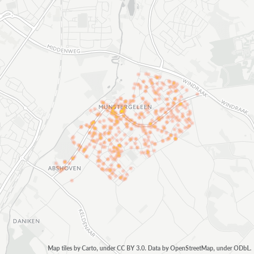 Heatmap voor postcode 6151