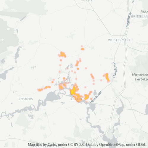 Heatmap für plz 14669