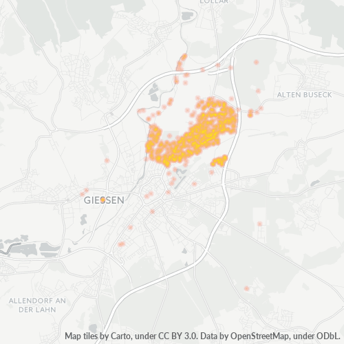 Heatmap für plz 35396
