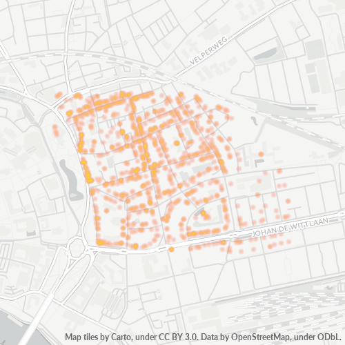 Heatmap voor postcode 6828