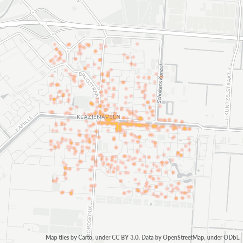 Heatmap voor postcode 7891