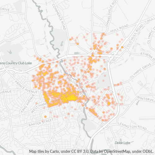 30601 Business Density Heatmap